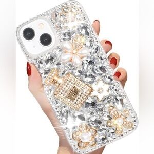 iPhone 13 Pro Bling Luxury Diamond Rhinestone Gemstone 3D Perfume Bottle/Flower